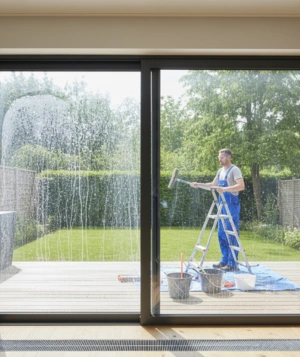 Window glass cleaning Before